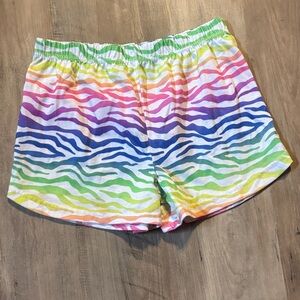 Colorful Zebra Print kids shorts
